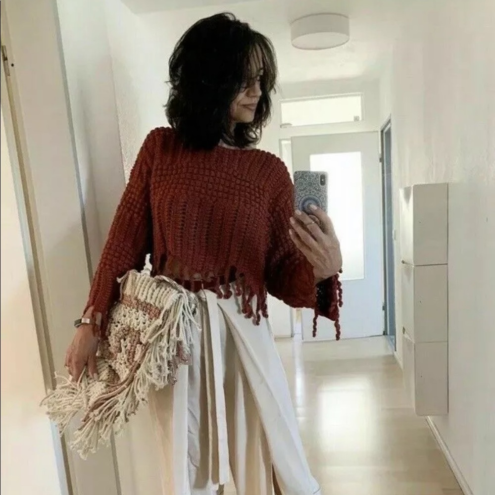 ZARA FRINGE SWEATER - Picture 6 of 7